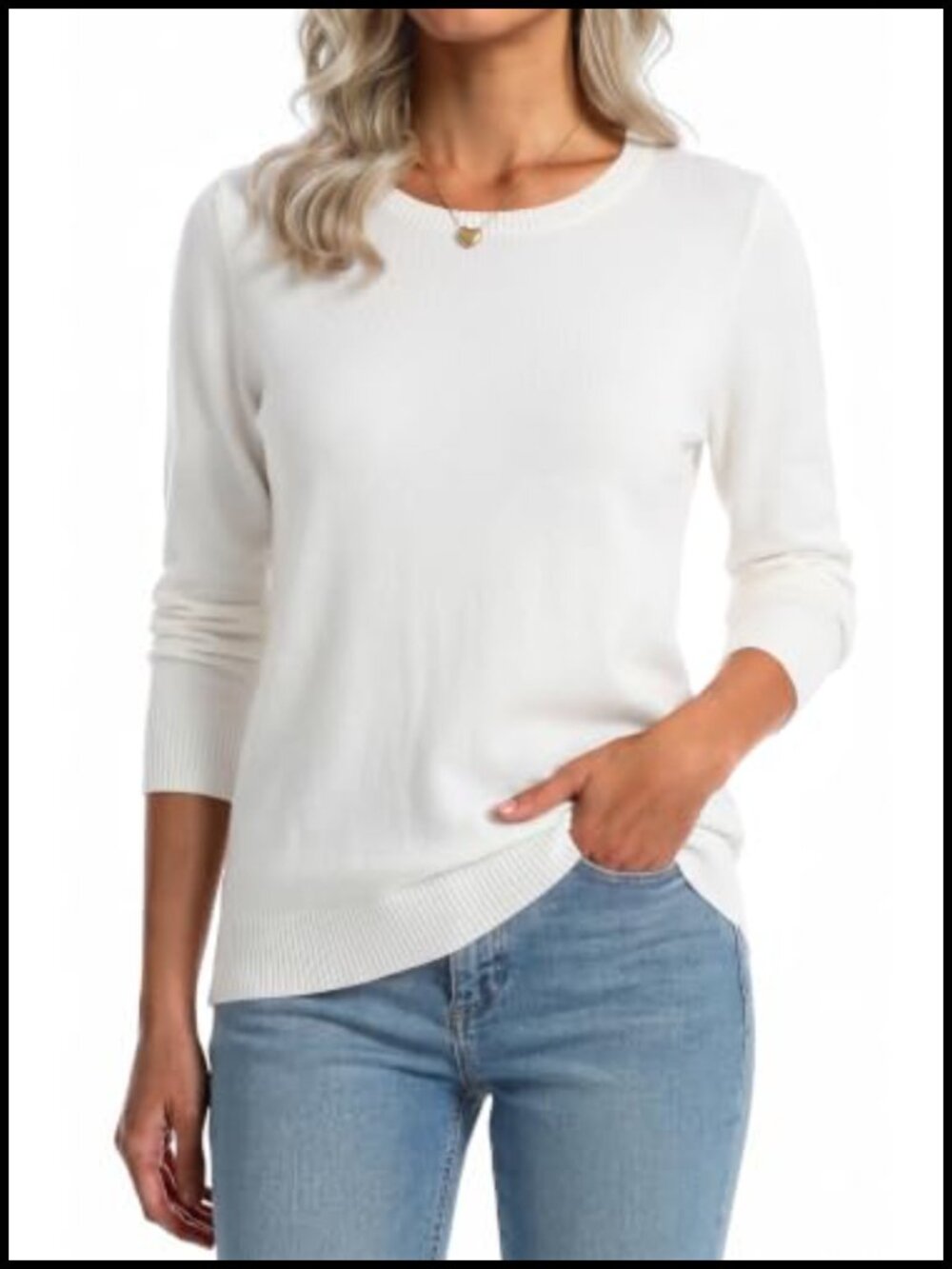 100% Cotton V Neck Sweater Women's Midweight Knit Pullover Business Casual